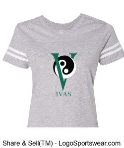 LAT Ladies Vintage Football T-Shirt Design Zoom